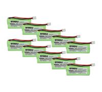 EXTENSILO 10x Batterie remplacement pour V30145-K1310-X383 pour téléphone fixe sans fil (850mAh, 2,4V, NiMH)