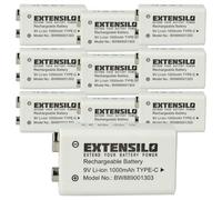 EXTENSILO 10x Piles Bloc Batterie 9V Compatible avec Daitem SP 150-21X - 03/07 (1Ah, 9V, Li-ION), prête à l'emploi, avec USB-C