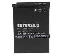 EXTENSILO 1x Batterie compatible avec Nikon Keymission 170, 360 appareil photo, reflex numérique (1000mAh, 3,7V, Li-ion)