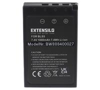 EXTENSILO 1x Batterie compatible avec Olympus Stylus 1s, 1 appareil photo, reflex numérique (1000mAh, 7,4V, Li-ion) avec puce d'information