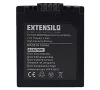 EXTENSILO Batterie compatible avec Panasonic Lumix DMC-FZ18, DMC-FZ28, DMC-FZ35, DMC-FZ30 appareil photo, reflex numérique (750mAh,