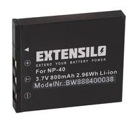 EXTENSILO 1x Batterie Compatible avec Pentax Optio X, SVi, T10, T20, W10, W20, WP, WPi Appareil Photo, Reflex numérique (800mAh, 3,7V, Li-ION)