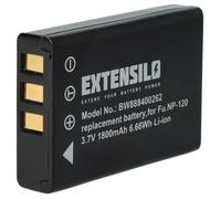 EXTENSILO 1x Batterie remplacement pour Fuji / Fujifilm NP-120 pour appareil photo (1800mAh, 3,7V, Li-ion)