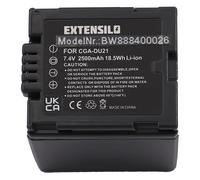 EXTENSILO 1x Batterie Remplacement pour Panasonic CGA-DU07, CGA-DU12, CGA-DU14 pour Appareil Photo, Reflex numérique (2500mAh, 7,4V, Li-ION)