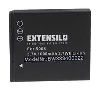 EXTENSILO 1x Batteries Compatible avec Panasonic Lumix DMC-FX33, DMC-FX35, DMC-FX37 Appareil Photo, Reflex numérique (1000mAh, 3,7V, Li-ION)
