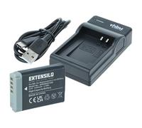 EXTENSILO 1x Station de Charge, 1x Batterie, 1x câble USB-A/USB-C Compatible avec Canon PowerShot G7 X Mark III, G9 X Mark II, G9X