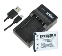 EXTENSILO 1x station de charge, 1x câble d'alimentation, 1x batterie compatible avec Olympus Tough TG-310, TG-320