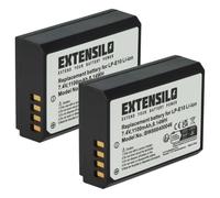 EXTENSILO 2x Batteries compatible avec Canon EOS 2000D, 4000D, 1200D, 1100D, 1300D appareil photo, reflex numérique (1100mAh, 7,4V, Li-ion) G