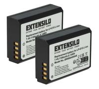 EXTENSILO 2X Batterie Compatible avec Canon EOS 1100D, 2000D, 1200D, 4000D, 1300D, Kiss X70, Kiss X50 Appareil Photo (1100mAh, 7,4V, Li-ION)