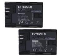 EXTENSILO 2x Batteries remplacement pour Canon LP-E6, LP-E6NH pour appareil photo, reflex numérique (2250mAh, 7,2V, Li-ion)