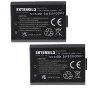 EXTENSILO 2x Batterie compatible avec Canon EOS Rebel T100, Rebel T3, Rebel T5, Rebel T6, Kiss X80, Kiss X90 appareil photo (1100mAh, 7,4V, Li-ion)