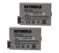 EXTENSILO 2x Batterie compatible avec Canon EOS Rebel T3i, Rebel T4i, Rebel T2i, Rebel T5i appareil photo (1100mAh, 7,4V, Li-ion)