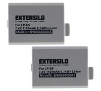 EXTENSILO 2x Batterie compatible avec Canon EOS XSI EF-S 18-55IS KIT appareil photo (1100mAh, 7,4V, Li-ion)
