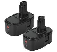 EXTENSILO 2X Batterie Compatible avec Dewalt DC608K, DC530KA, DC608B, DC550KA, DC546K, DC545K, DC550B, DC550 Outil électrique (5000 mAh, Li-ION, 18 V)
