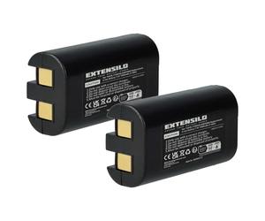 EXTENSILO 2X Batterie Compatible avec Dymo LabelManager 260, 260 P, 280 imprimante, Scanner, imprimante d'étiquettes (1000mAh, 7,4V, Li-ION)