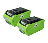 EXTENSILO 2x Batterie compatible avec Greenworks GD40BCB, GD40BC, G40TM55, G40TLK4, G40TLK2X, G40TL outil électrique (5000 mAh, Li-ion, 40 V)