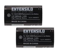 EXTENSILO 2X Batterie Compatible avec Kodak EasyShare Z712 is, Z612, Z1015 is, Z1085 is, Z1485 is, Z1012 is Appareil Photo (1600mAh, 3,6V, Li-ION)