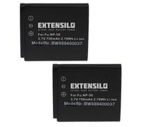 EXTENSILO 2x Batterie compatible avec Kodak Zi19 Playtouch, Playsport Waterproof Pocket-Camcorder appareil photo (750mAh, 3,7V, Li-ion)