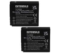 EXTENSILO 2X Batterie Compatible avec Leica C-Lux 1, D-Lux 3, D-Lux 2 Appareil Photo (1250mAh, 3,7V, Li-ION)