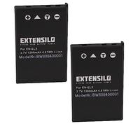 EXTENSILO 2X Batterie Compatible avec Nikon Coolpix P6000, P5100, P80, P530, P90, S10, P510 Appareil Photo (1300mAh, 3,7V, Li-ION)