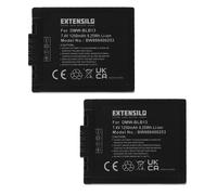 EXTENSILO 2x Batterie compatible avec Panasonic Lumix DMC-G1KEB-R, DMC-G1KEG-A, DMC-G1KEG-K, DMC-G1KEB-K appareil photo (1250mAh, 7,4V, Li-ion)