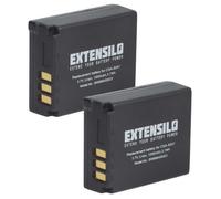 EXTENSILO 2x Batterie compatible avec Panasonic Lumix DMC-TZ5, DMC-TZ50 appareil photo (1000mAh, 3,7V, Li-ion)