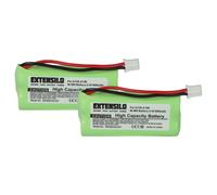 EXTENSILO 2x Batterie compatible avec Siemens Gigaset A245, A240 DUO, A24, A240, A240 weib, A165 Trio téléphone fixe sans fil (850mAh, 2,4V, NiMH)
