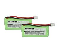 EXTENSILO 2x Batterie compatible avec Siemens Gigaset A245 A240 DUO A24 A240 A240 weib A165 Trio téléphone fixe sans fil