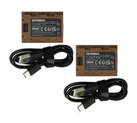 EXTENSILO 2x Batterie compatible avec Sony Alpha A7S III, A9R, A9S, A9, ILCE-6600, A7 V appareil photo (2400mAh, 7,2V, Li-ion), prise USB-C