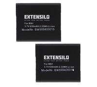 EXTENSILO 2x Batterie compatible avec Sony Cybershot DSC-W610, DSC-W620, DSC-W560, DSC-W570, DSC-W650, DSC-W630 appareil photo (630mAh, 3,7V, Li-ion)
