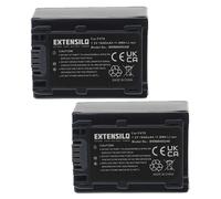 EXTENSILO 2x Batterie compatible avec Sony HDR-CX130E, HDR-CX130ES, HDR-CX130EL, HDR-CX130EB, HDR-CX130ER appareil photo (1640mAh, 7,2V, Li-ion)