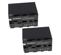 EXTENSILO 2x Batterie compatible avec Sony MiniDV DCR-VX2100, DCR-VX2000, DCR-TV900E, DCR-TV900, DCR-TRV900 appareil photo (6600mAh, 7,4V, Li-ion)