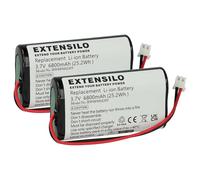 EXTENSILO 2X Batterie Compatible avec Zafferano Olivia, Olimpia, Olivia Mini Lampe de Chevet, de Salon (6800mAh, 3,7V, Li-ION)