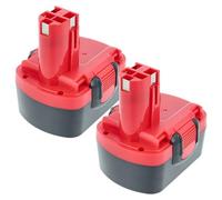 EXTENSILO 2X Batterie Remplacement pour Bosch 2 607 335 432 | 2 607 335 465, 2 607 335 528 pour outil électrique (3300 mAh, NiMH, 14,4 V)