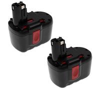 EXTENSILO 2x Batterie remplacement pour Bosch BAT031, BAT240, BAT299, BH-2424, BTP1005 pour outil électrique (3300 mAh, NiMH, 24 V)