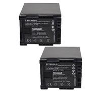 EXTENSILO 2X Batterie Remplacement pour Canon BP-827, BP-820, BP-828, 2740B002 pour caméra vidéo caméscope (2670mAh, 7,2V, Li-ION)