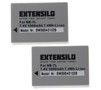 EXTENSILO 2x Batterie remplacement pour Canon NB-7L pour appareil photo (1000mAh, 7,4V, Li-ion)