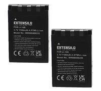 EXTENSILO 2X Batterie Remplacement pour Olympus Li-10B, Li-12B pour Appareil Photo, Reflex numérique (1100mAh, 3,7V, Li-ION)