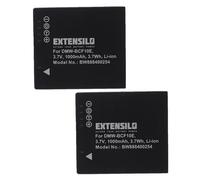 EXTENSILO 2x Batterie remplacement pour Panasonic CGA-S009E, CGA-S106C, CGA-S/106B, CGA-S/106C, CGA-S009 pour appareil photo (1000mAh, 3,7V, Li-ion)