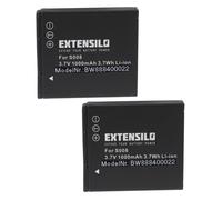 EXTENSILO 2x Batterie remplacement pour Ricoh DB-70 pour appareil photo (1000mAh, 3,7V, Li-ion)