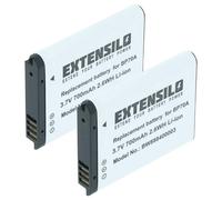 EXTENSILO 2X Batterie Remplacement pour Samsung BP-70a, SLB-70A, BP70a, EA-BP70A pour Appareil Photo (700mAh, 3,6V, Li-ION)