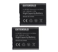 EXTENSILO 2x Batterie remplacement pour Sony NP-BG1, NP-FG1 pour appareil photo (1020mAh, 3,6V, Li-ion)