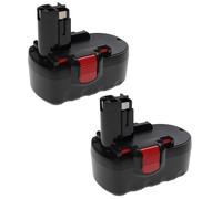 EXTENSILO 2x Batteries compatible avec Bosch 3918, 3918B, 52318, 52318B, 53518, 53518B, GDR 18 V outil électrique (3300 mAh, NiMH, 18 V)