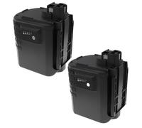EXTENSILO 2x Batteries compatible avec Bosch BTI BHE 24VRE, GBH 24VFR, GBH 24VR, GBH24VFR outil électrique (3300 mAh, NiMH, 24 V)