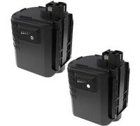 EXTENSILO 2x Batteries compatible avec Bosch GBH 24VRE, GBH24VRE, GBH24VRF outil électrique (3300 mAh, NiMH, 24 V)