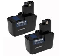 EXTENSILO 2x Batteries compatible avec Bosch GSR 12VET, GSR 12VPE-2, GSR 12VSH-2, PSB 12VSP-2, PSR 120 outil électrique (3300 mAh, NiMH, 12 V)