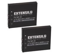 EXTENSILO 2x Batteries compatible avec Braun D-12, D-75i, D-808, D-830 appareil photo, reflex numérique (800mAh, 3,7V, Li-ion)