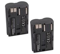 EXTENSILO 2x Batteries compatible avec Canon FV-100, FV200, FV30, FV300, FV40, FV300 Kit appareil photo, reflex numérique (1600mAh, 7,4V, Li-ion)