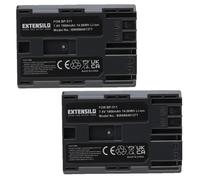EXTENSILO 2x Batteries compatible avec Canon MVX3i, MVXli, ZR-10, ZR-20, ZR-25MC, ZR-30MC appareil photo, reflex numérique (1900mAh, 7,4V, Li-ion)