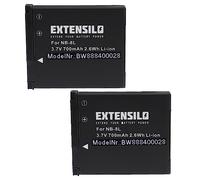 EXTENSILO 2X Batteries Compatible avec Canon PowerShot A3200 is, A3100 is, A3150 is, A3200IS Appareil Photo, Reflex numérique (700mAh, 3,7V, Li-ION)